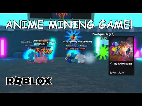 YouTube thumbnail of My Anime Mine gameplay on Roblox