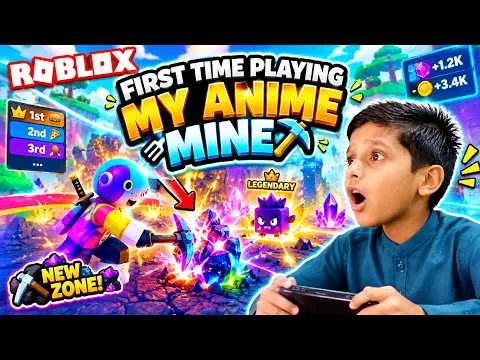 First time playing MY ANIME MINE | ROBLOX